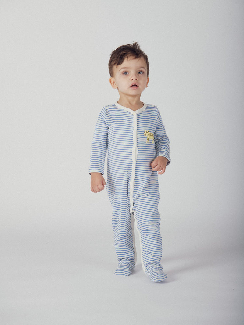Gestreifte Schlafanzug mit Tiger Druck für Baby Jungen