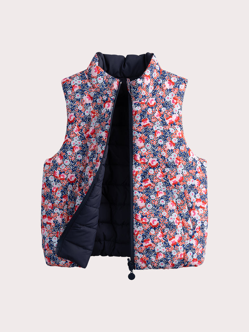 Reversible marineblaue Weste ohne Ärmel