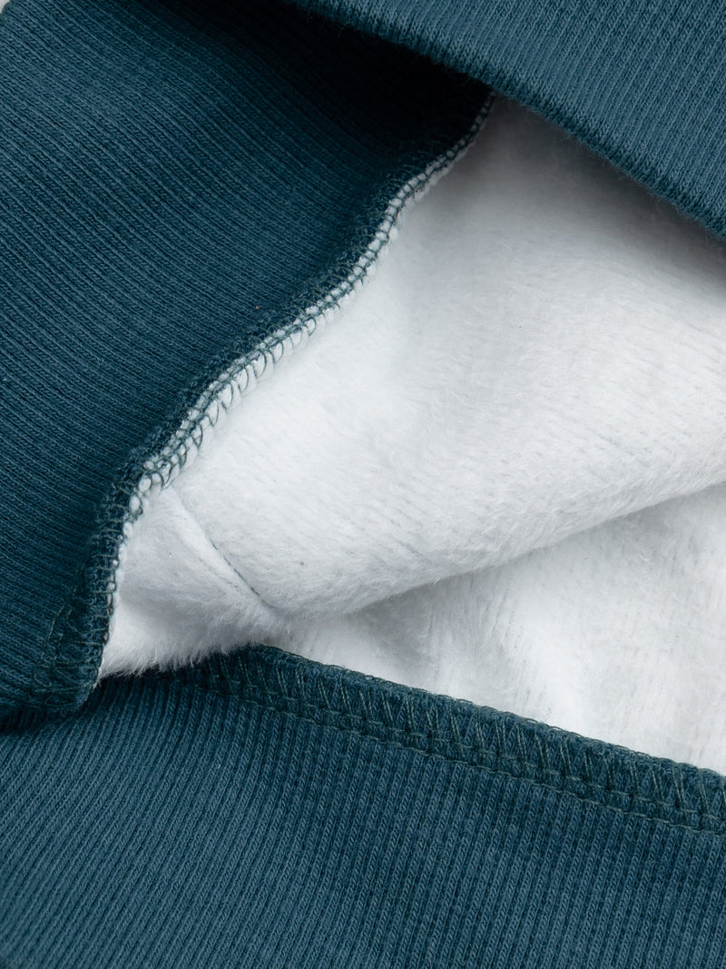 Blauer Sweatshirt mit doppeltem Fleece