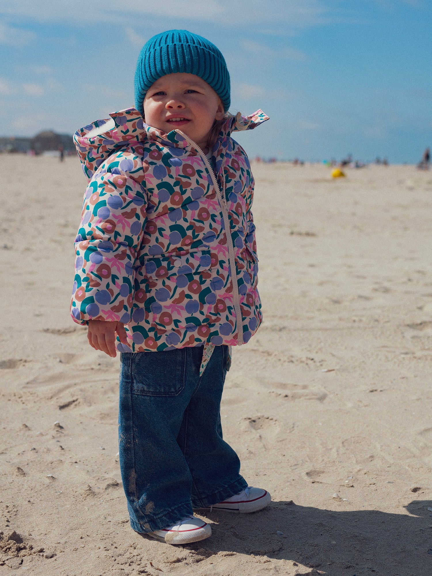 Pflaumenfarbe Daunenjacke für Mädchen