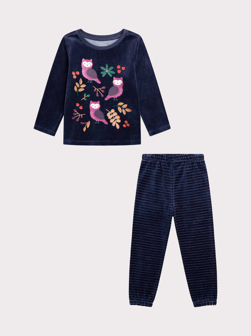 Eulen-Pyjama für Mädchen