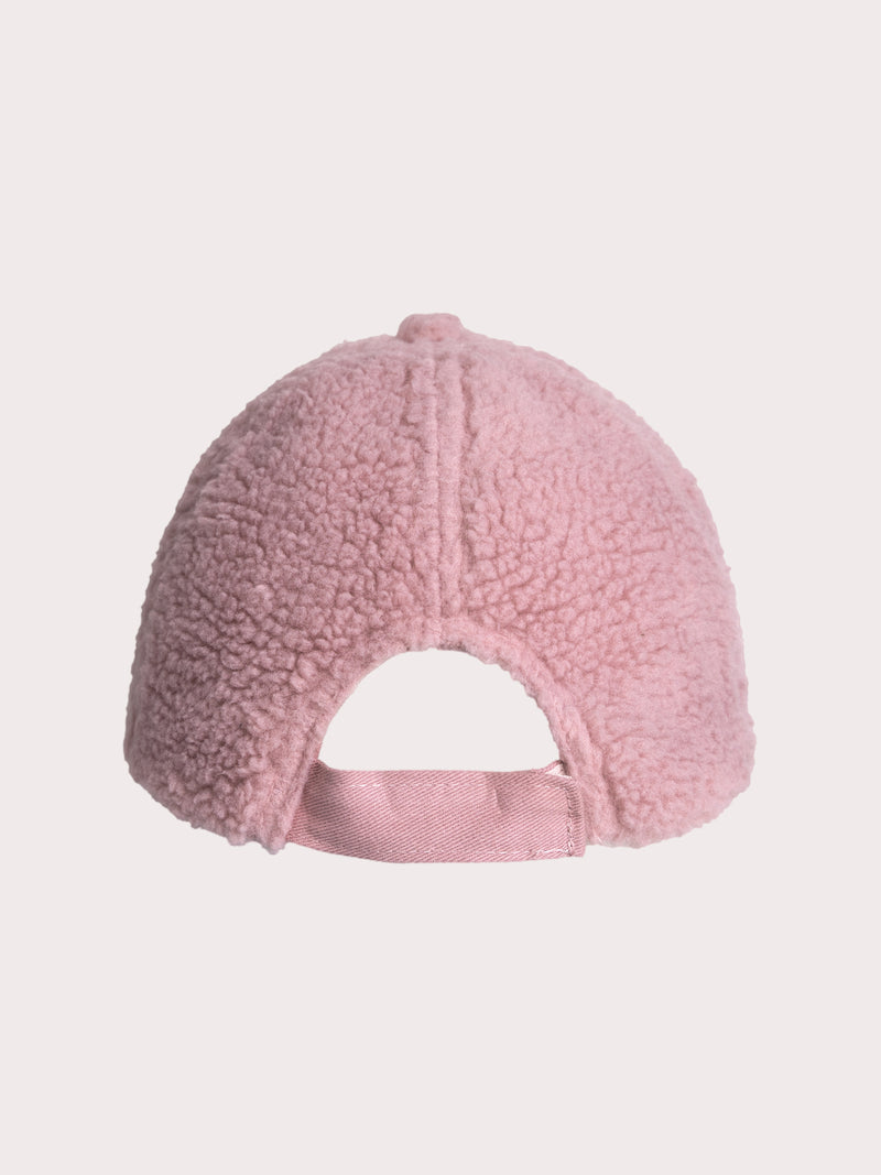 Rosa Mütze mit Schaf-Effekt für Mädchen