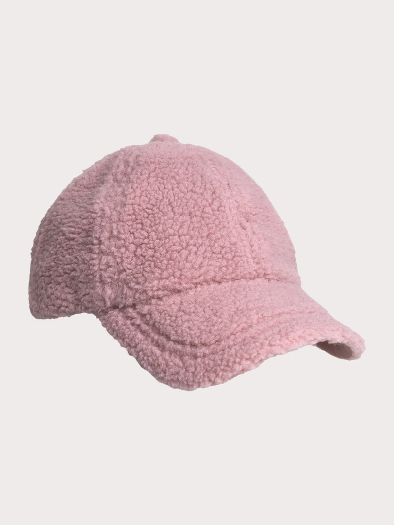 Rosa Mütze mit Schaf-Effekt für Mädchen