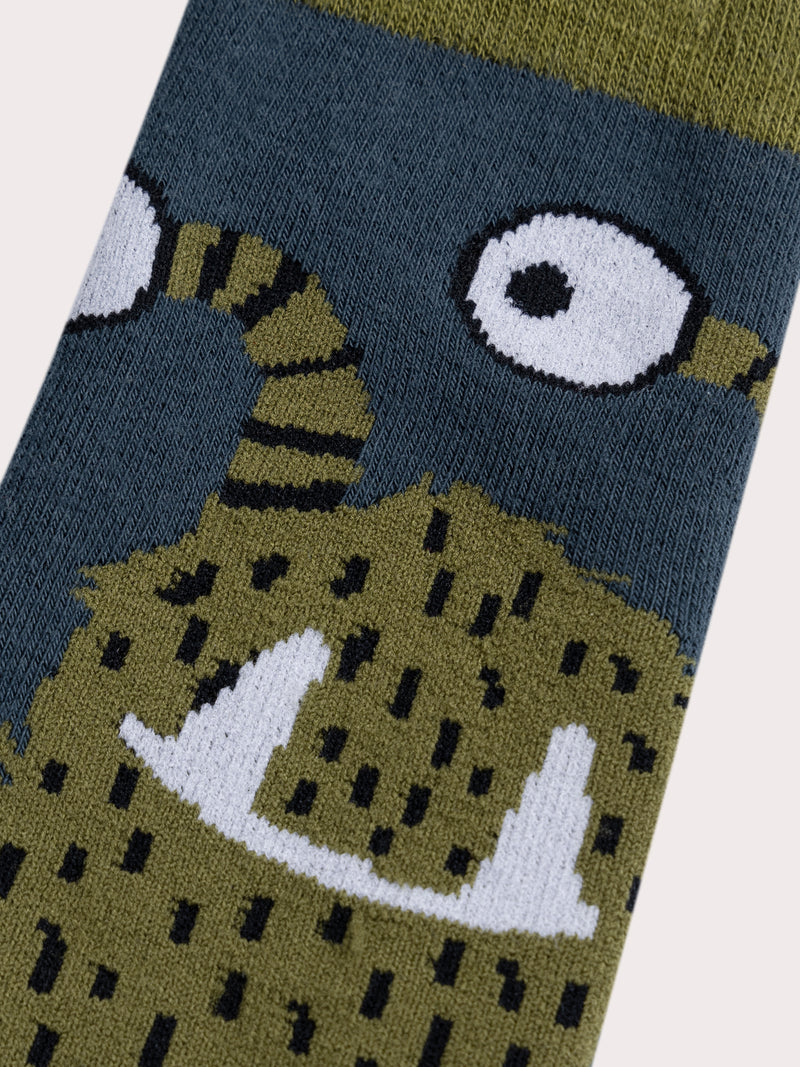 Warme und rutschfeste Socken mit Monster für Jungen