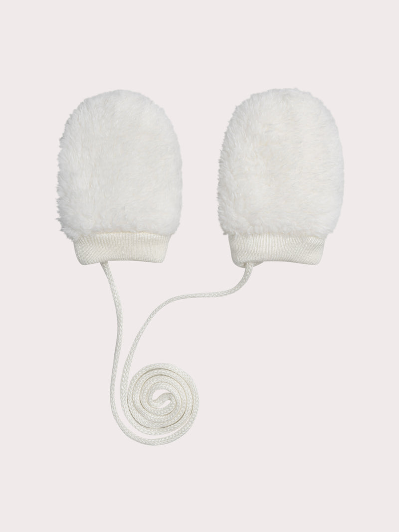 Muffen aus Kunstfell beige für Baby