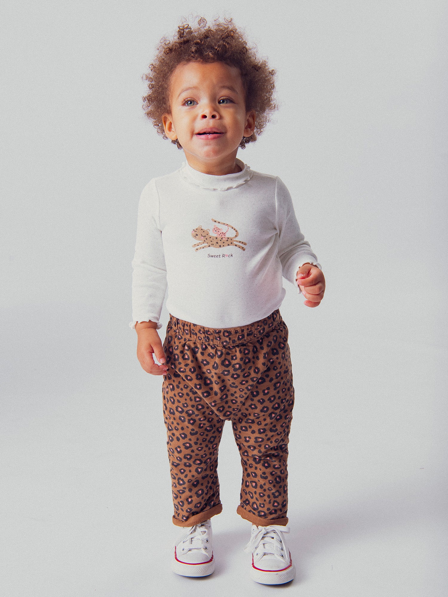 Reversible Leopardenhose für Mädchen