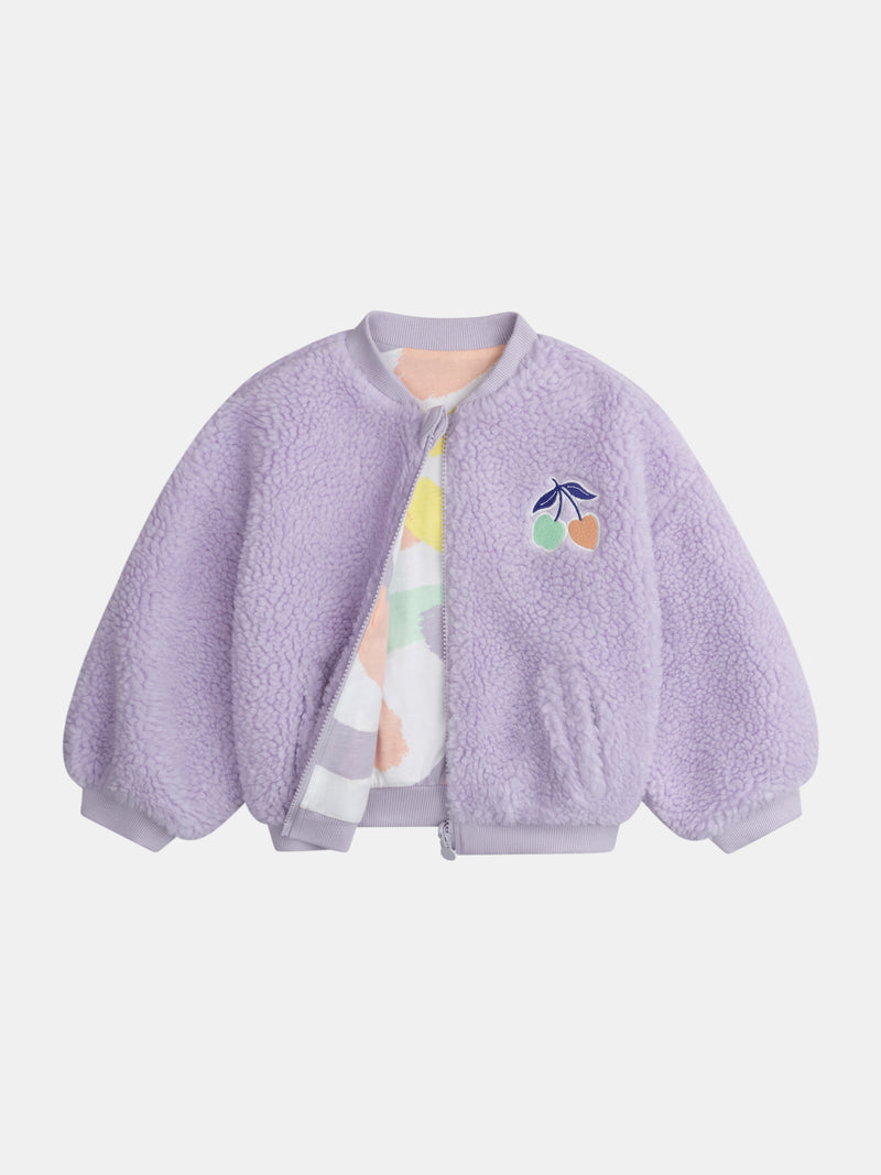 Wendbare violette Jacke für Mädchen