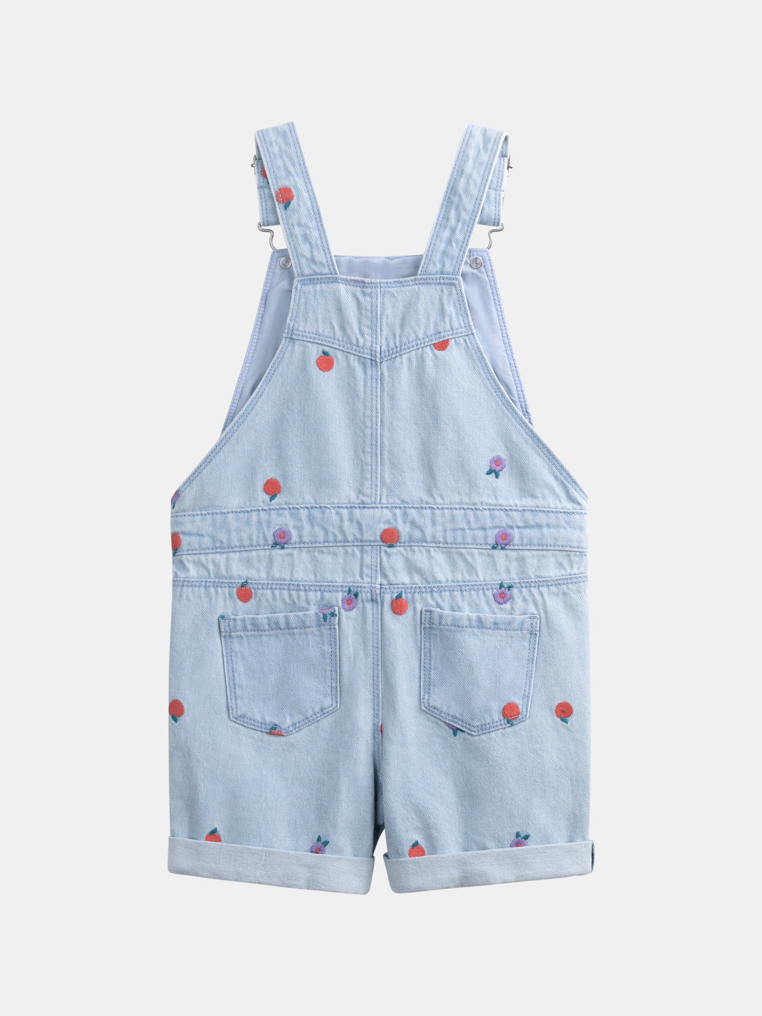 Bestickte Denim-Latzhose für Mädchen
