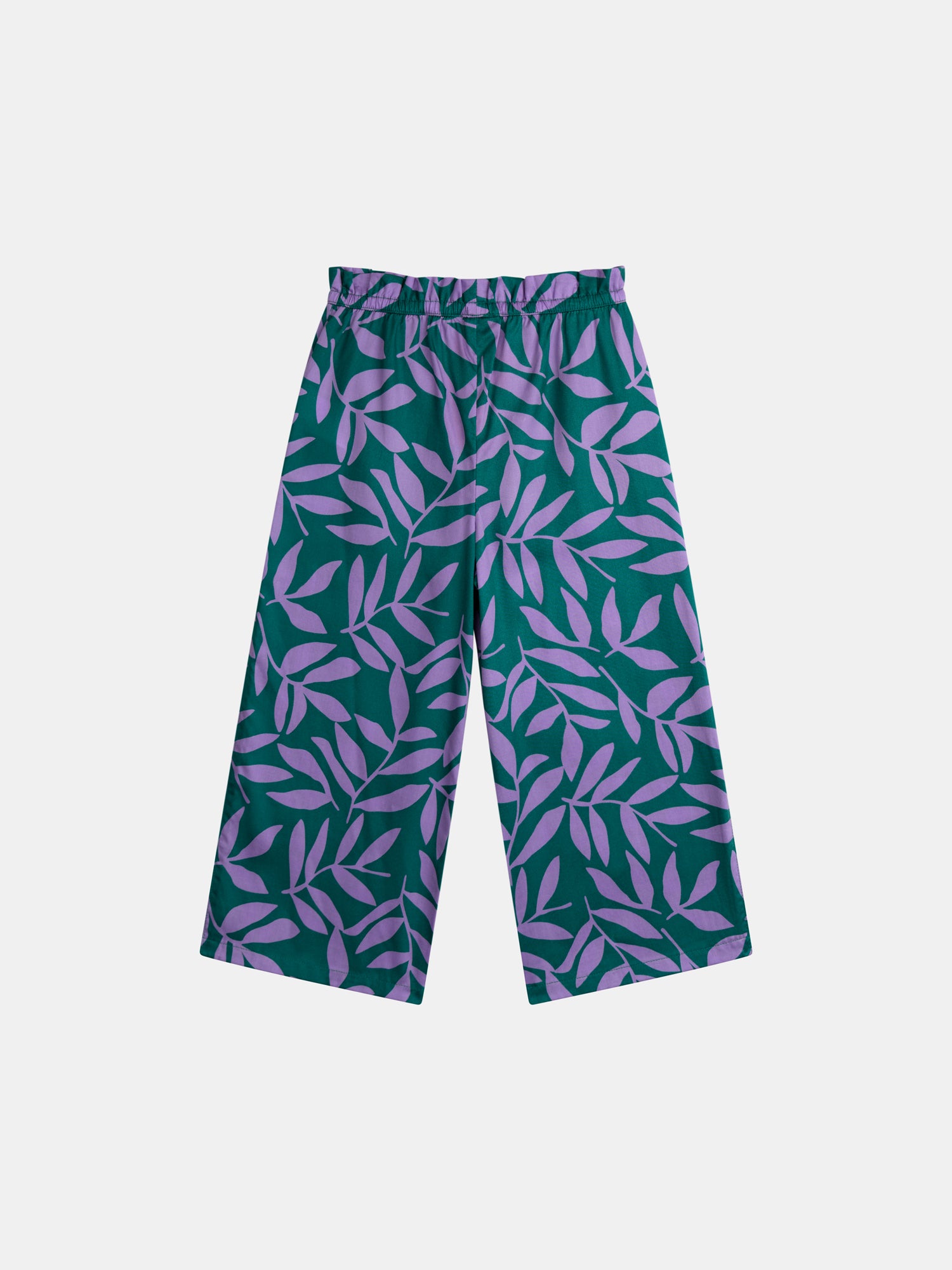 Grüne Hose mit Blattdruck für Mädchen