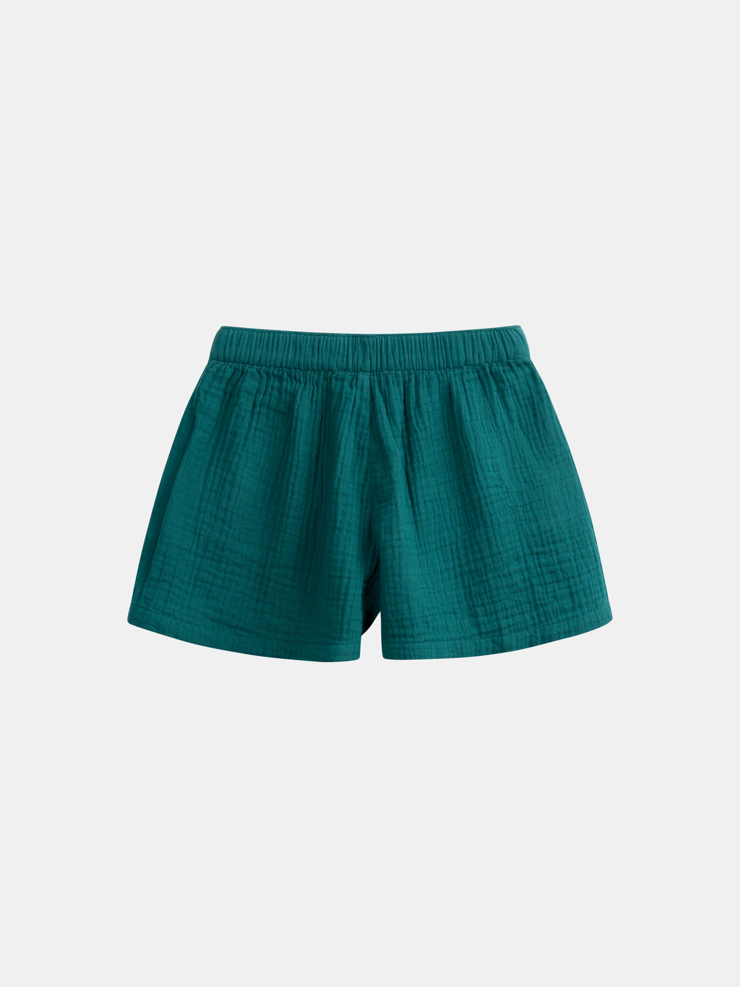 Grüne Shorts mit Blumenstickerei für Mädchen