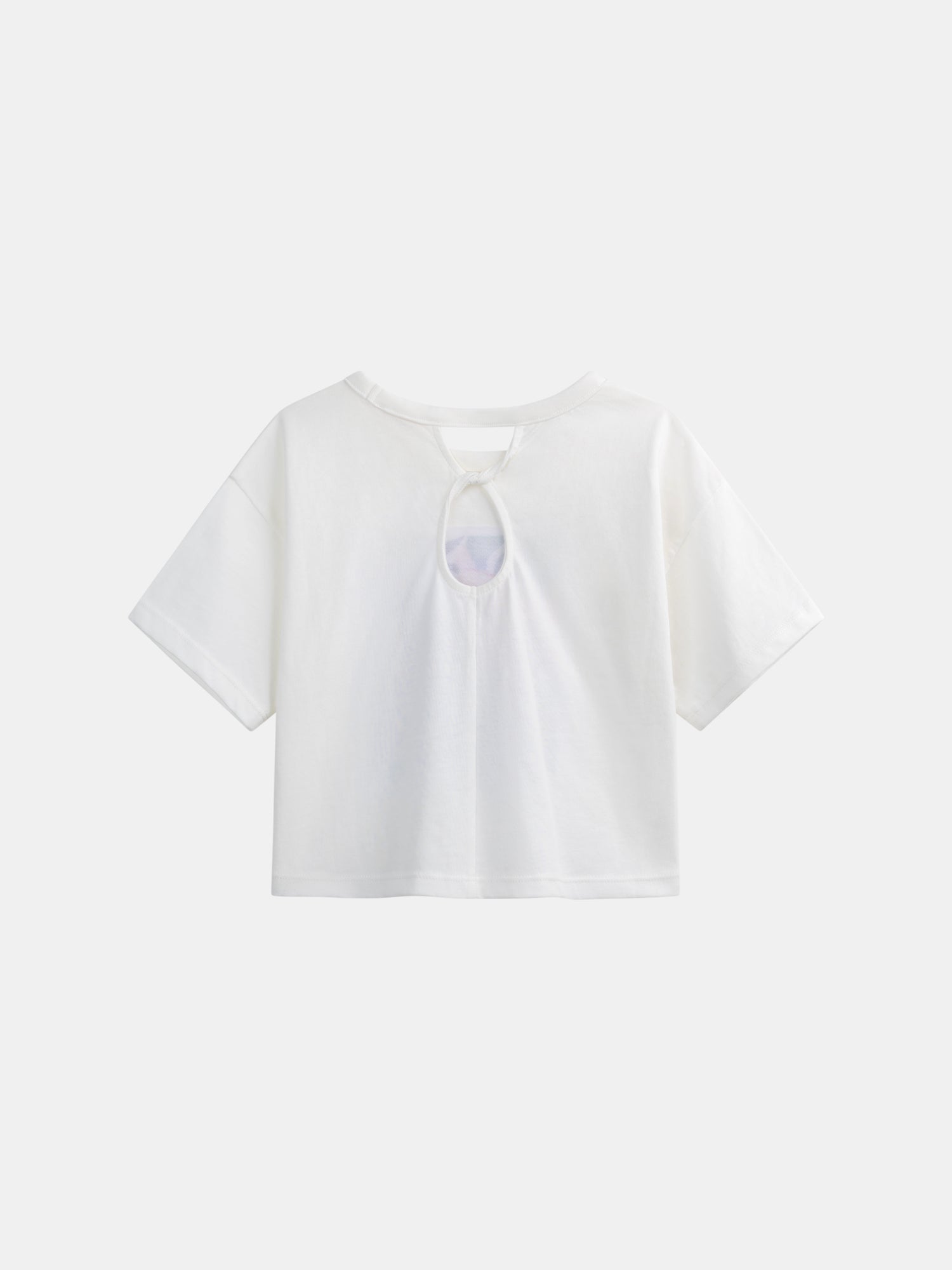 Ecru-T-Shirt mit Toucan-Animation für Mädchen