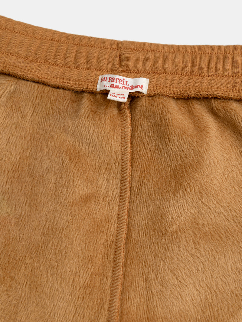 Braune Fleece-Hose für Jungen mit Futter