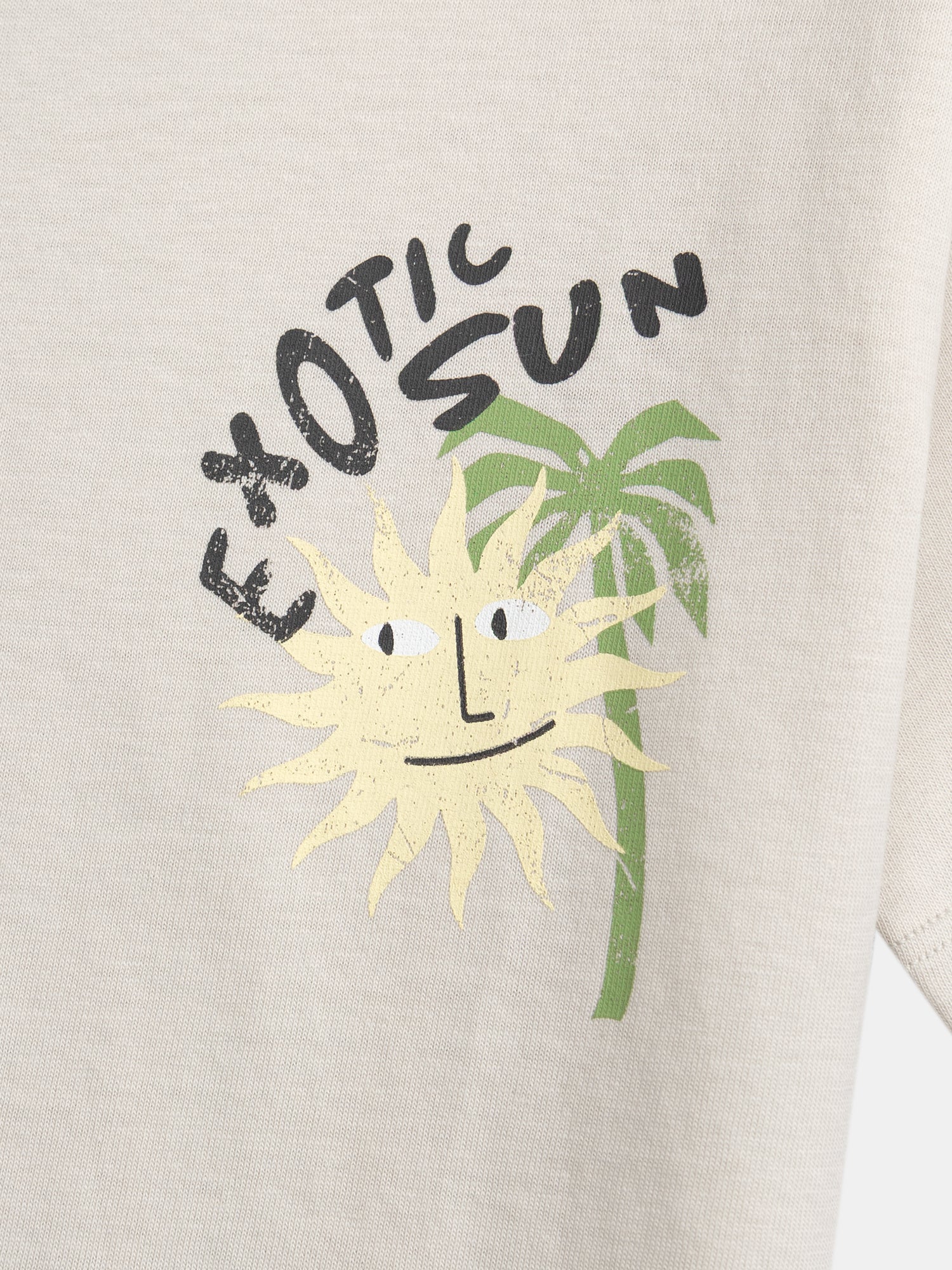 Beige T-Shirt mit "Exotic Sun"-Animation für Jungen
