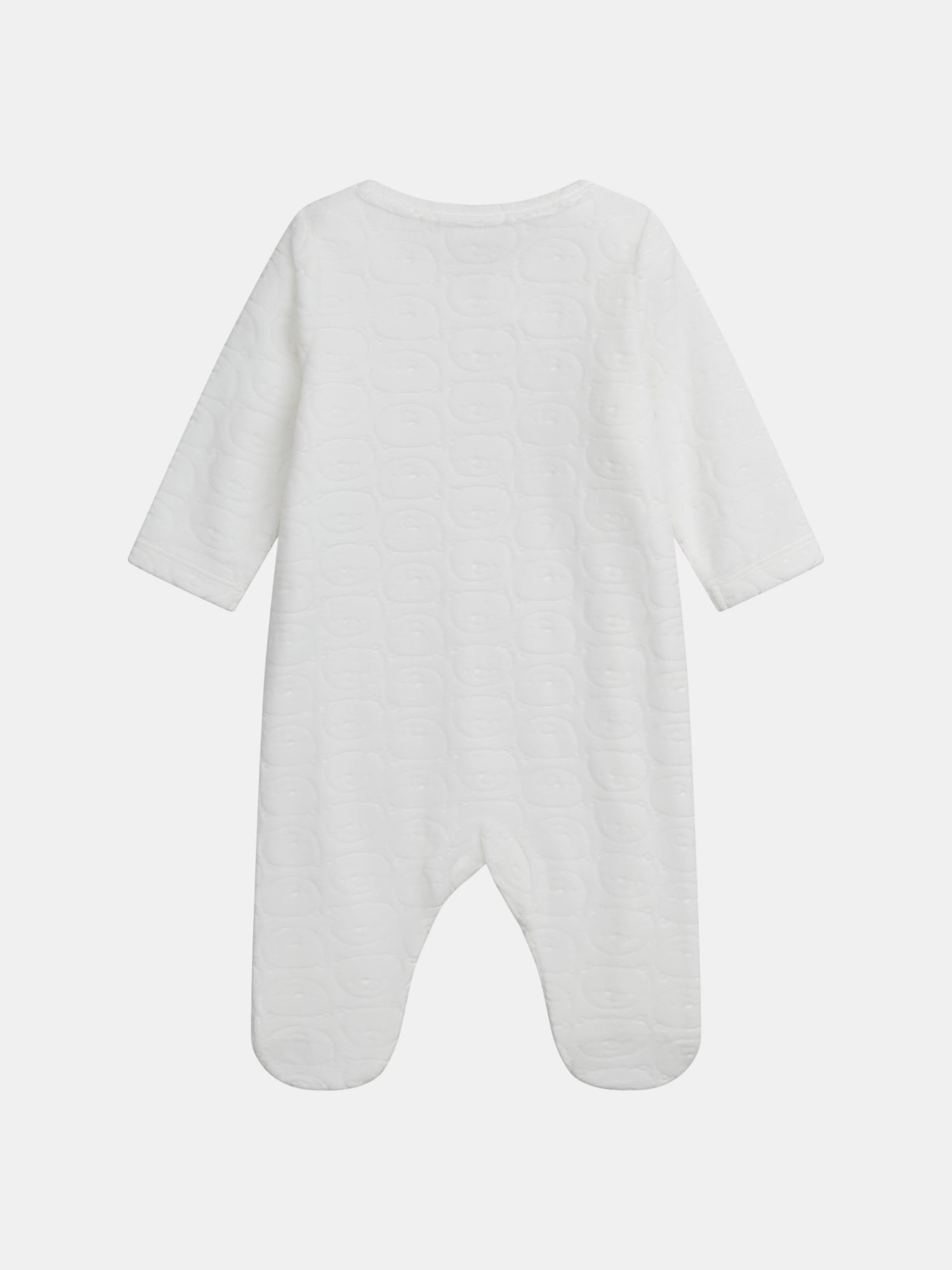 Strampelanzug zur Geburt mit Fantasiemuster Weiß