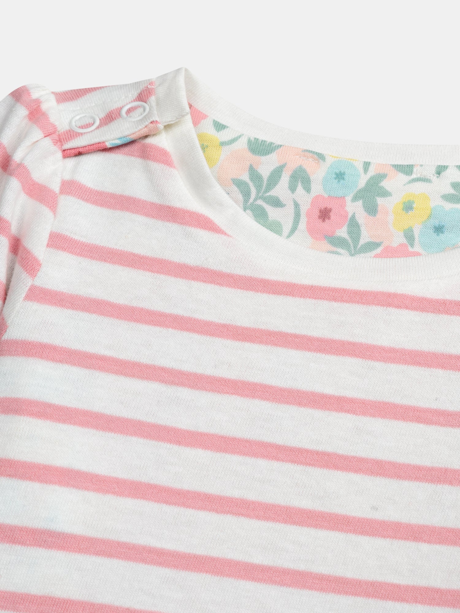 Umkehrbares T-Shirt mit Pastellblumenmotiv für Baby-Mädchen