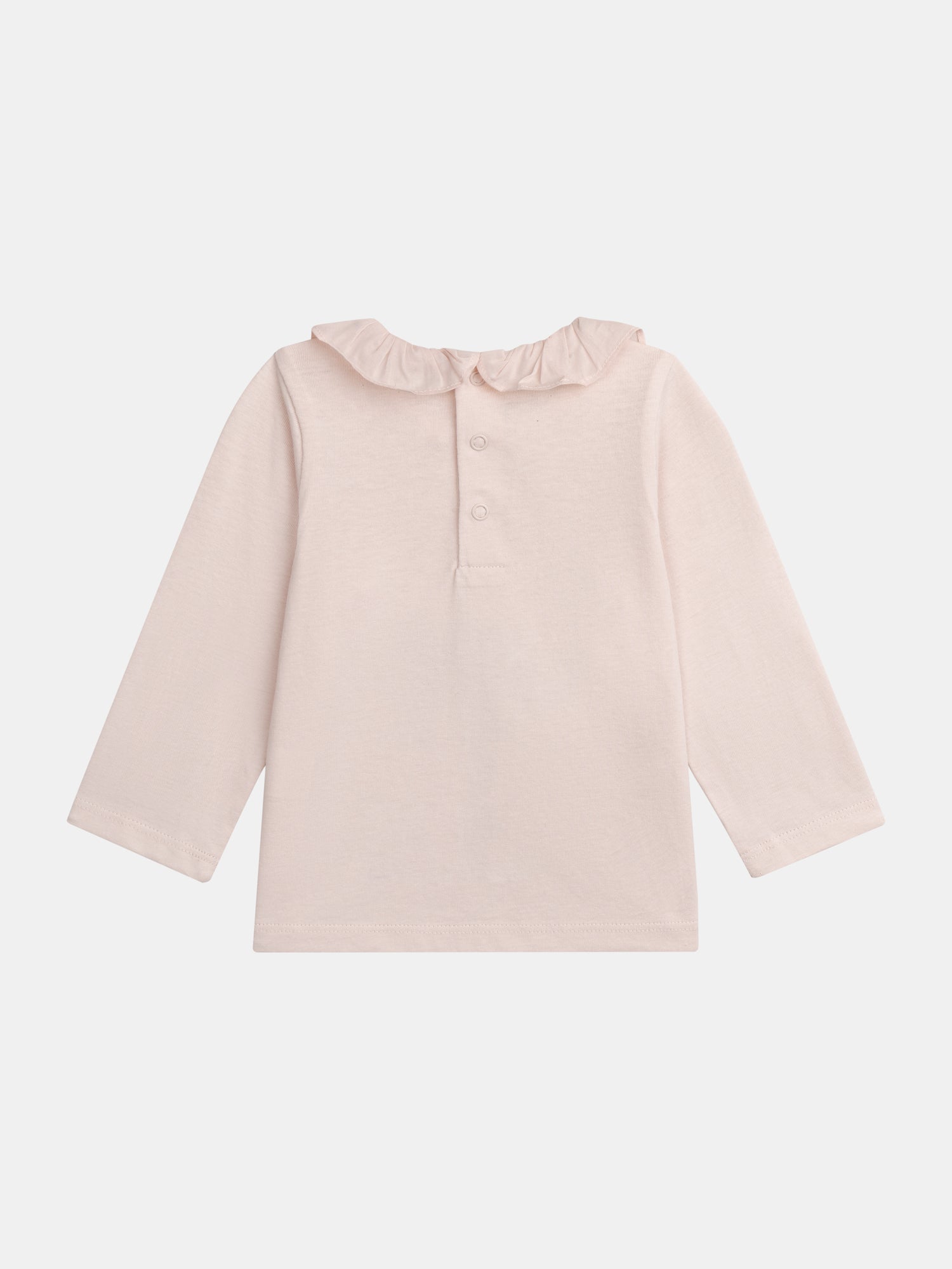 Rosa Bluse mit Volant für Baby Mädchen