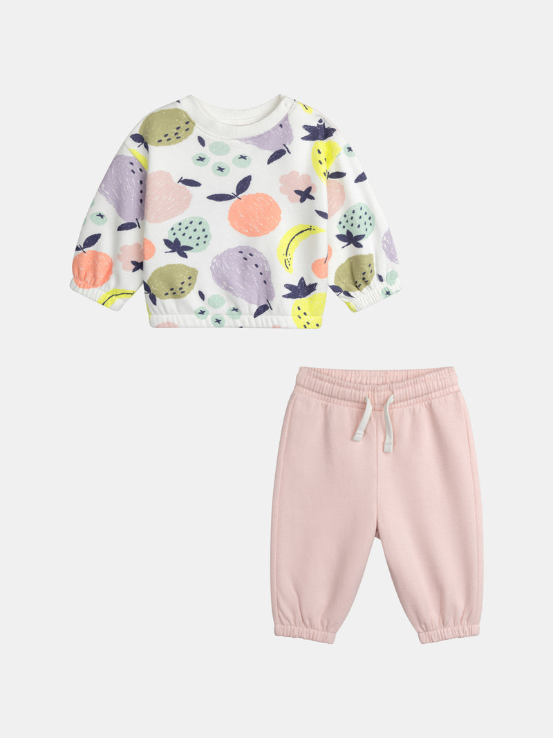 Ensemble imprimé fruitier pour bébé fille