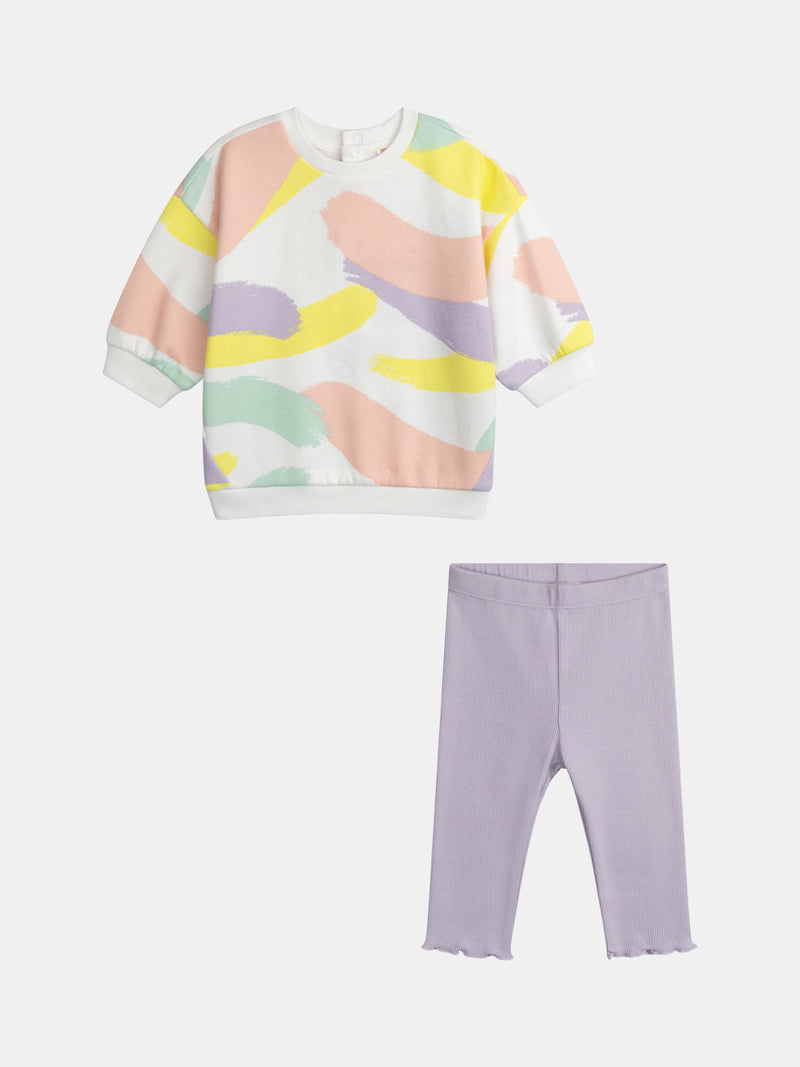 Ensemble imprimé coloré pour bébé fille