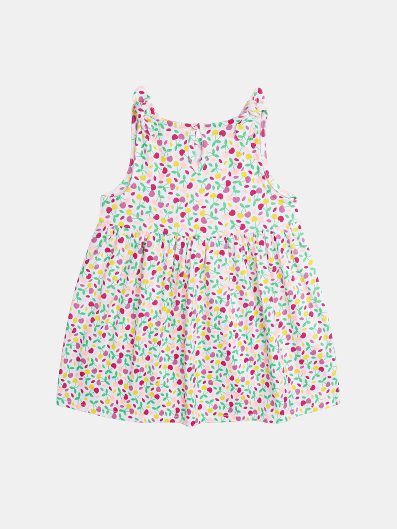 Buntes Kleid mit Kirschmuster für Mädchen