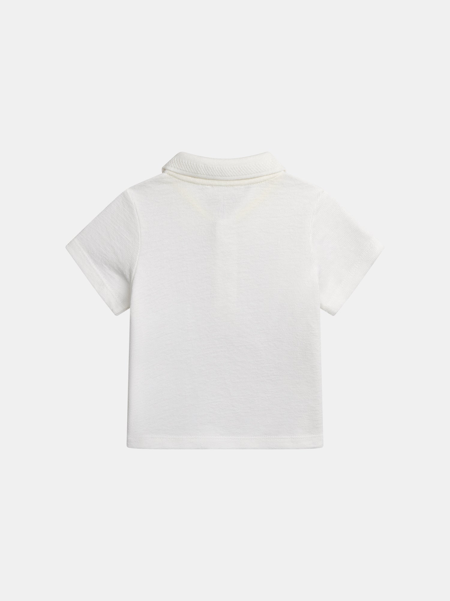 Ecru Polo mit Palme Stickerei für Jungen