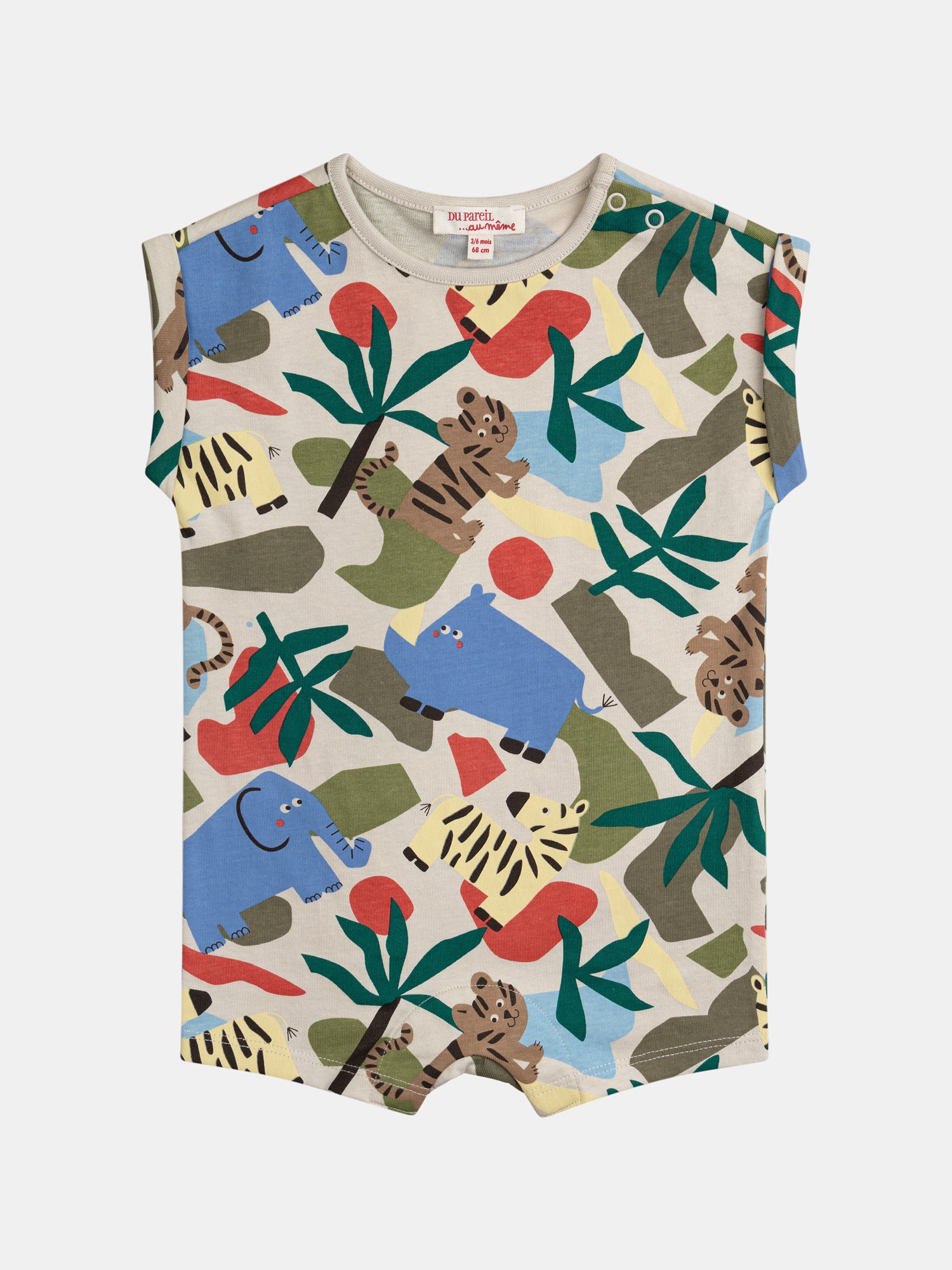 Combinaison multicolore à imprimé savane pour bébé garçon