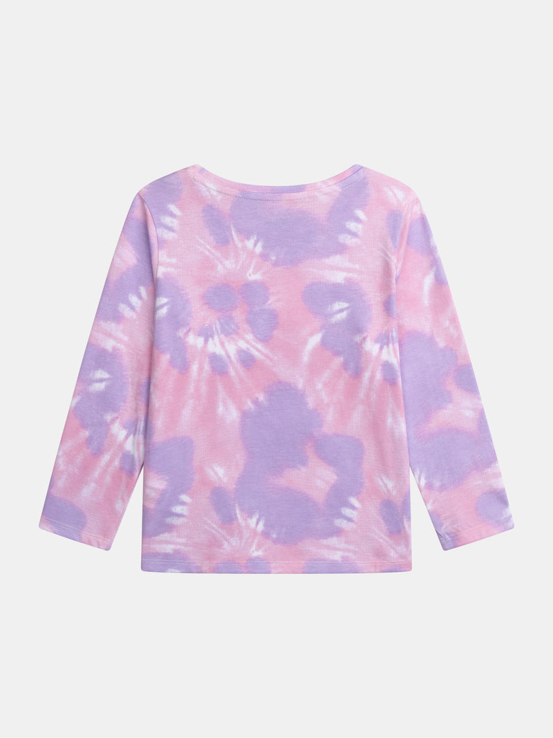 Lila Tie-Dye-Pyjama mit 'Pony Skateboarding Fever' Motiv für Mädchen