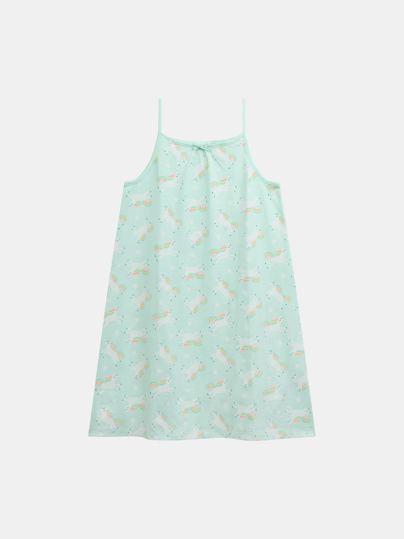Phosphoreszierendes Nachtkleid mit "Magischen Einhorn"-Motiv für Mädchen
