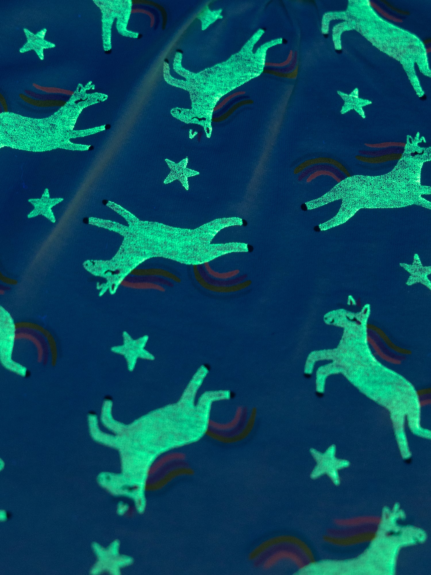 Phosphoreszierendes Nachtkleid mit "Magischen Einhorn"-Motiv für Mädchen