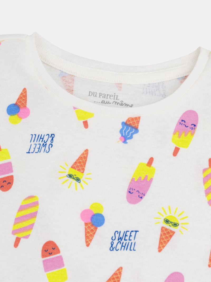 Kurzes Pyjama "SWEET & CHILL" für Mädchen