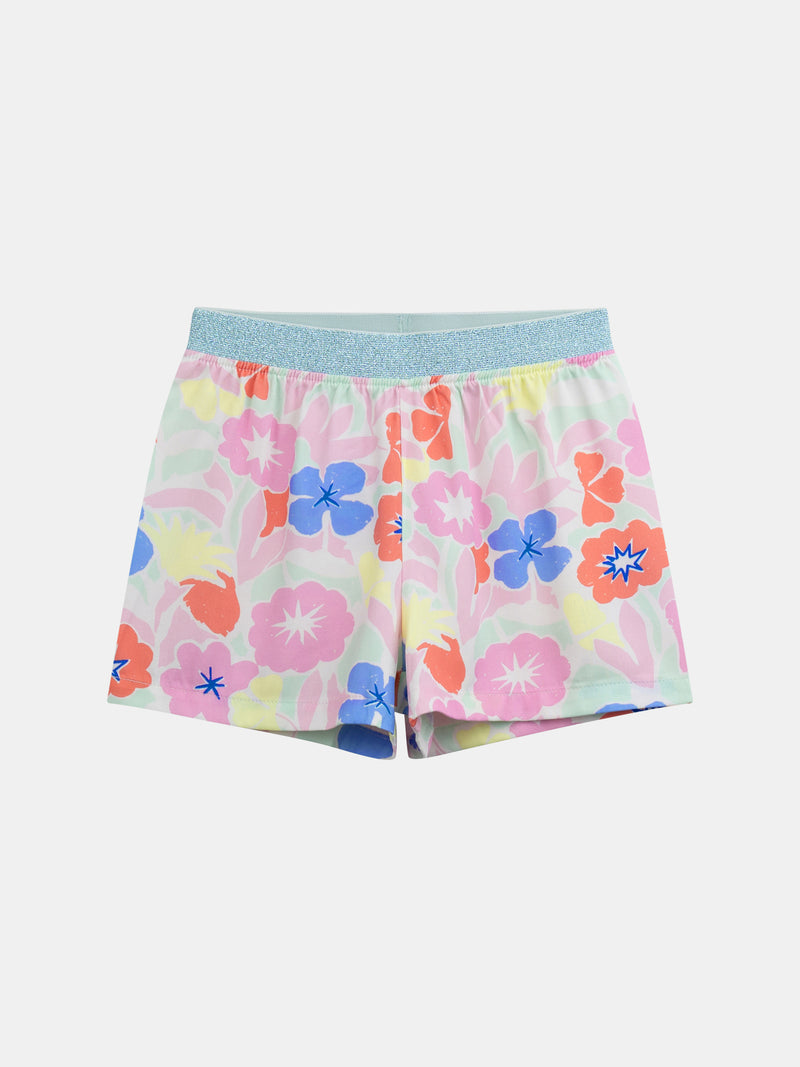 Kurzarm-Pyjama mit phosphoreszierendem "Exotic Mood"-Druck für Mädchen