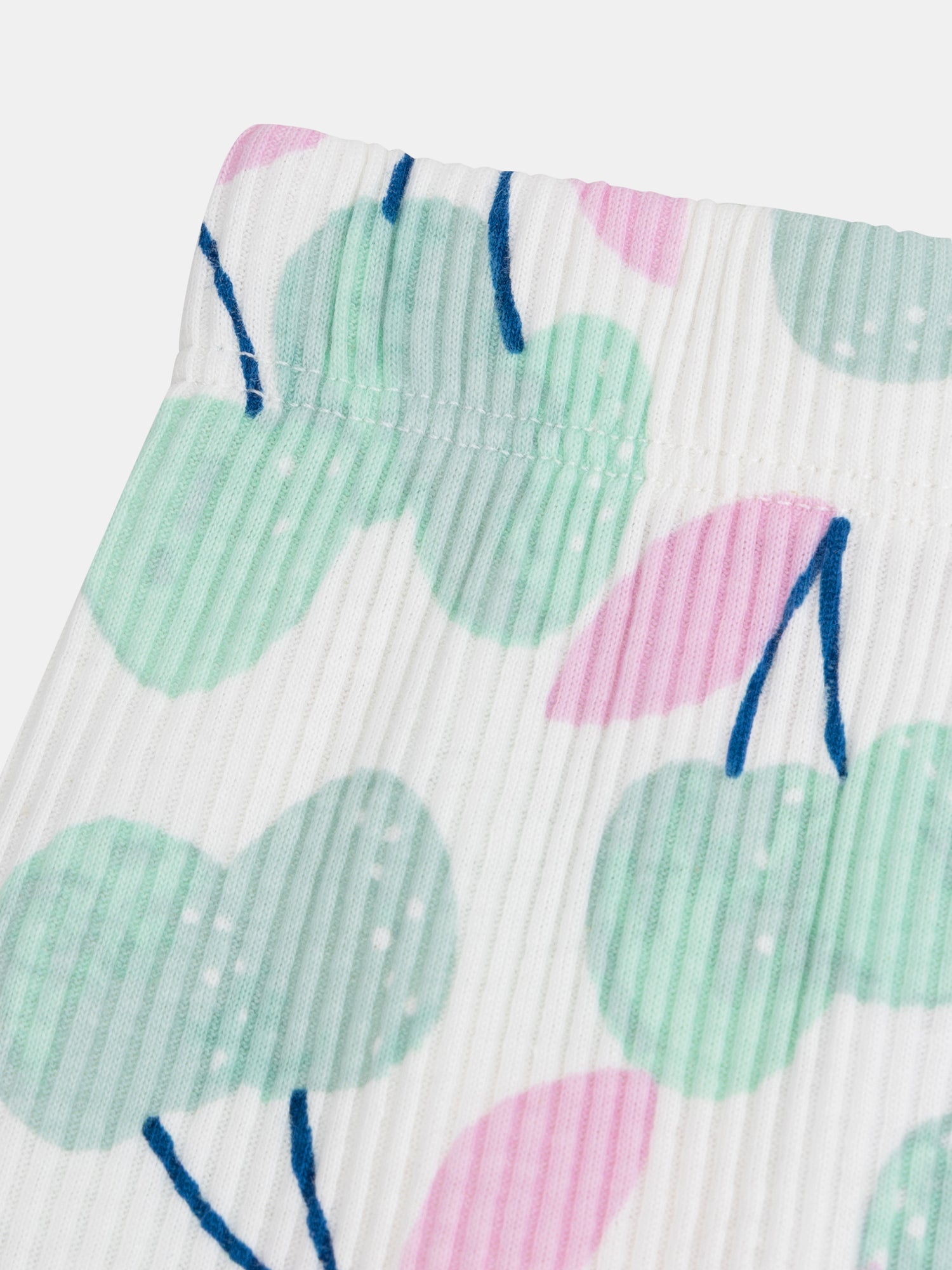 Kurzer Pyjama mit Trägertop und "Pastellkirschen"-Druck für Mädchen