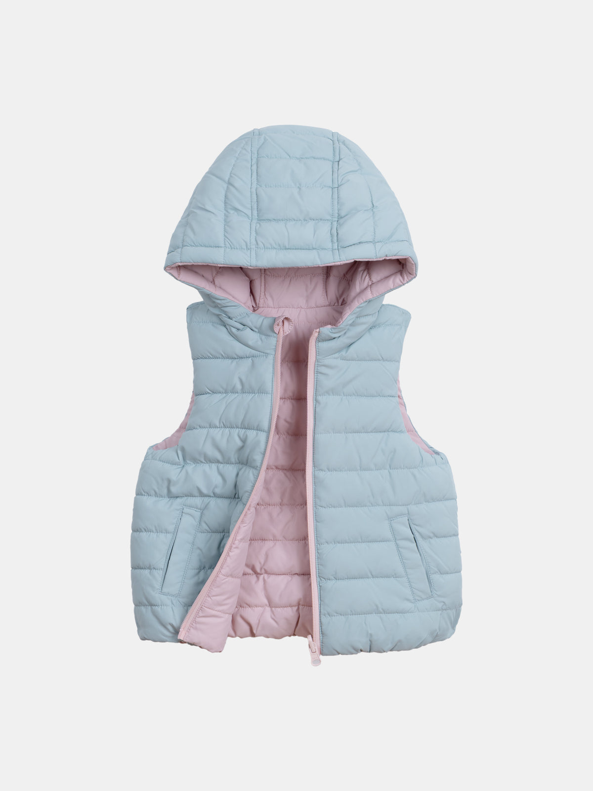 Wendbare ärmellose Daunenjacke für Mädchen