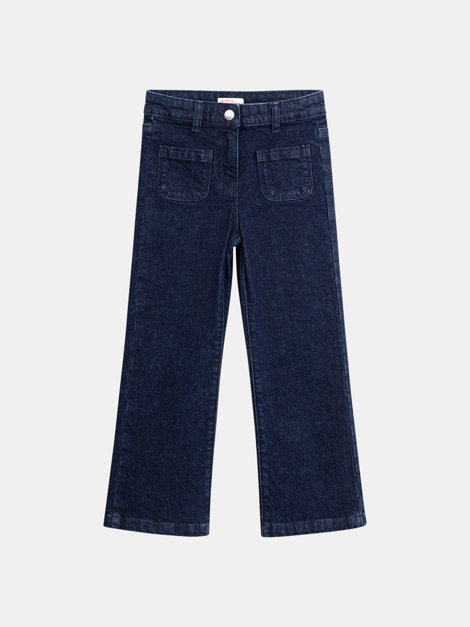 Dunkelblaue Denim-Jeans mit Taschen für Mädchen