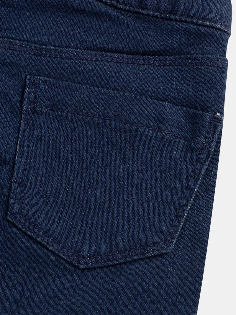 Jean en denim bleu foncé coupe jogging pour fille