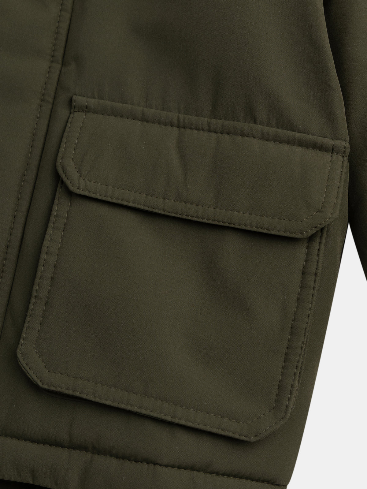 Grüne Parka mit Sherpa-Futter für Jungen