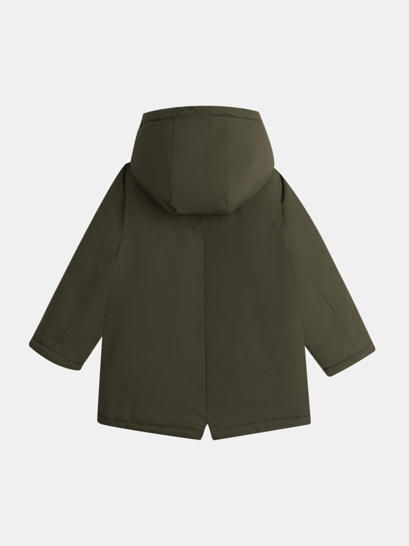 Grüne Parka mit Sherpa-Futter für Jungen