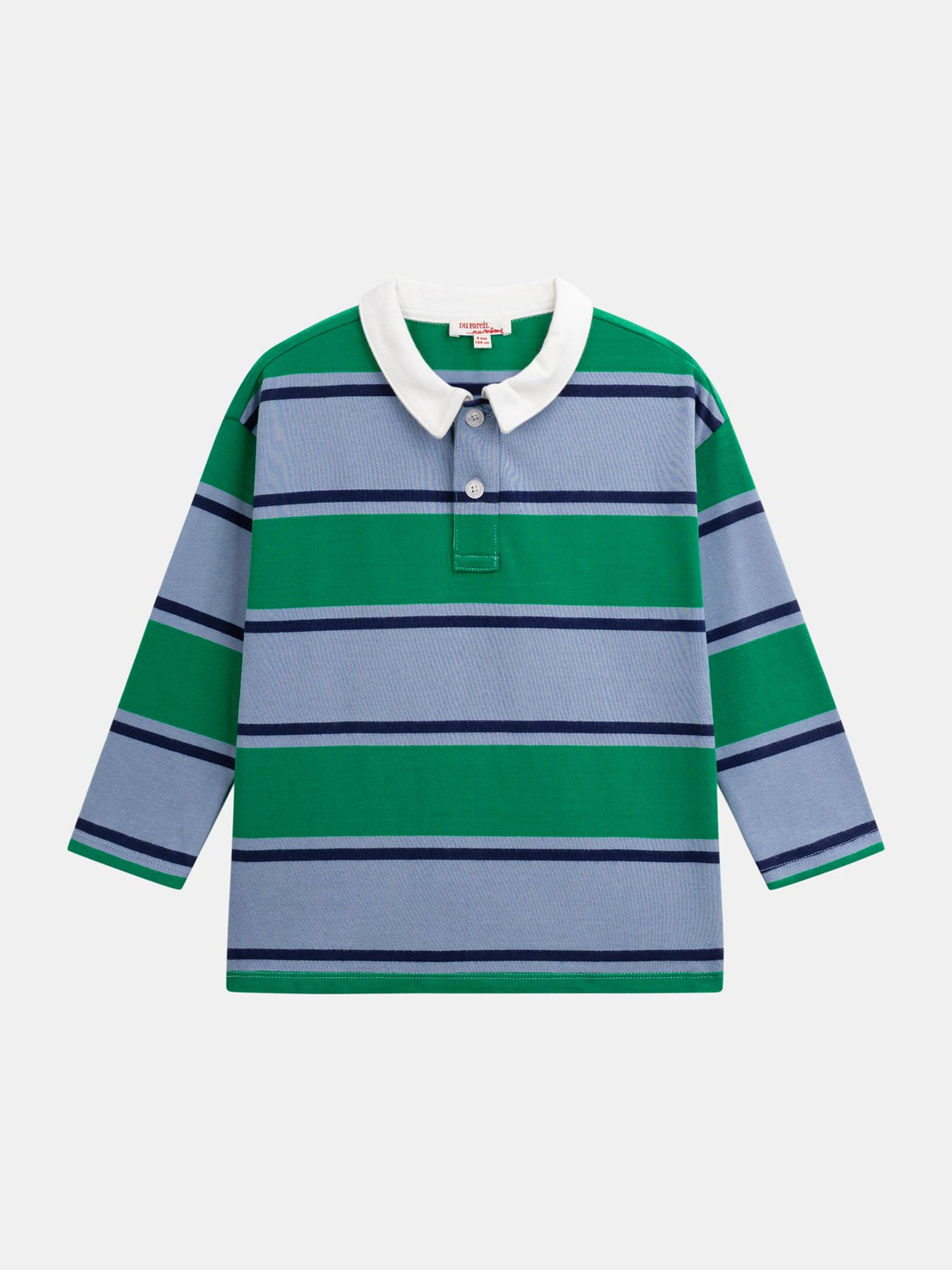 Langärmeliges Polo mit Streifen für Jungen