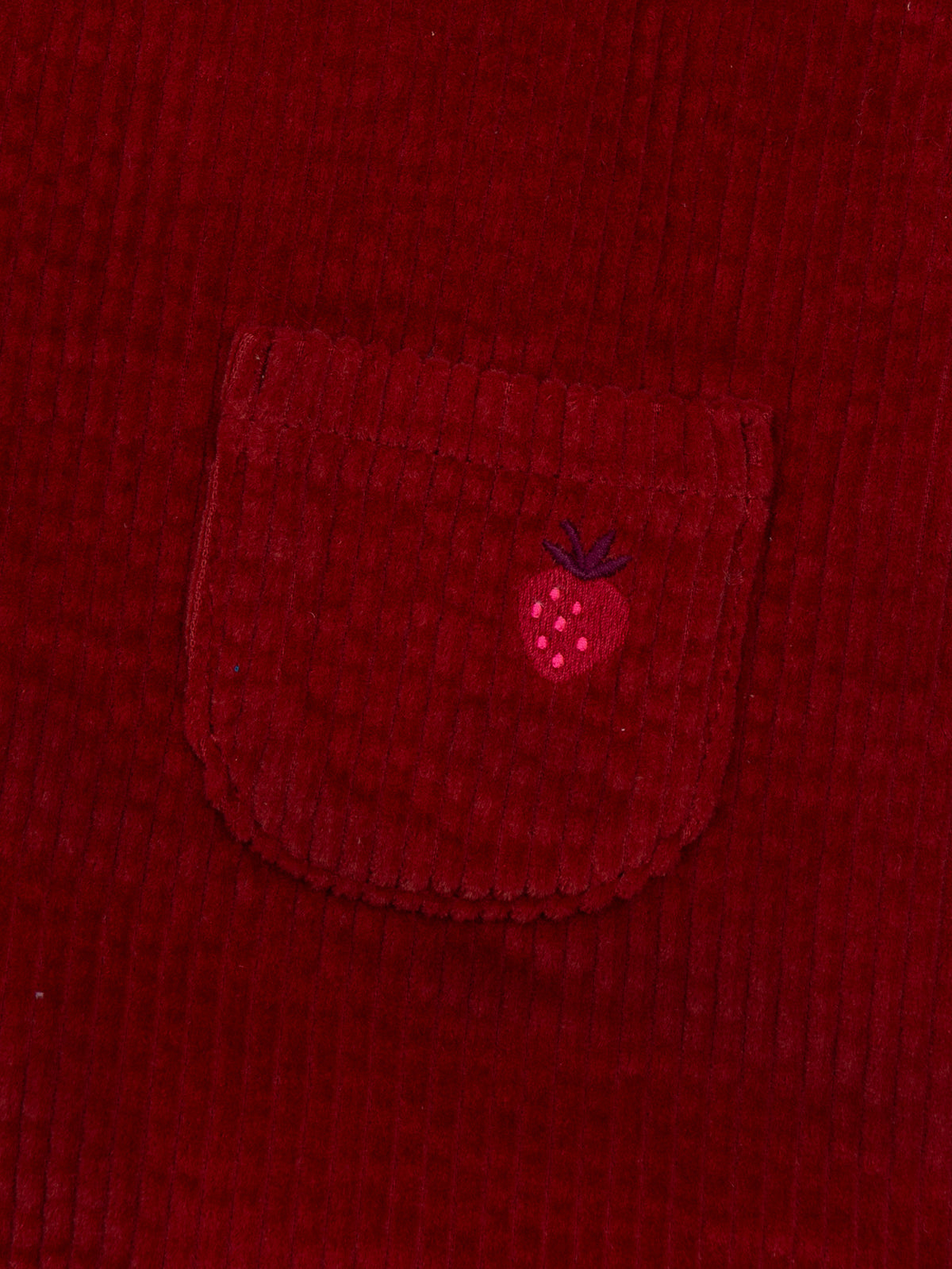 Rote Cordhosenkleid für Mädchen