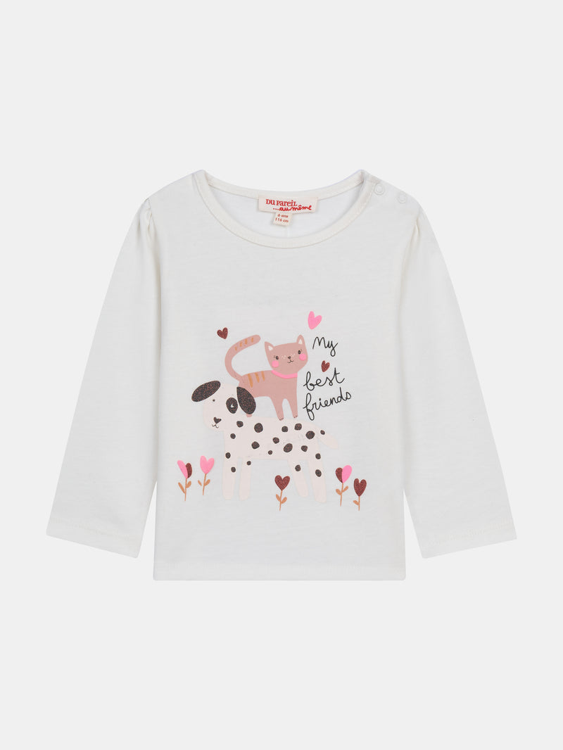 Tee Shirt Manches Longues Ecru