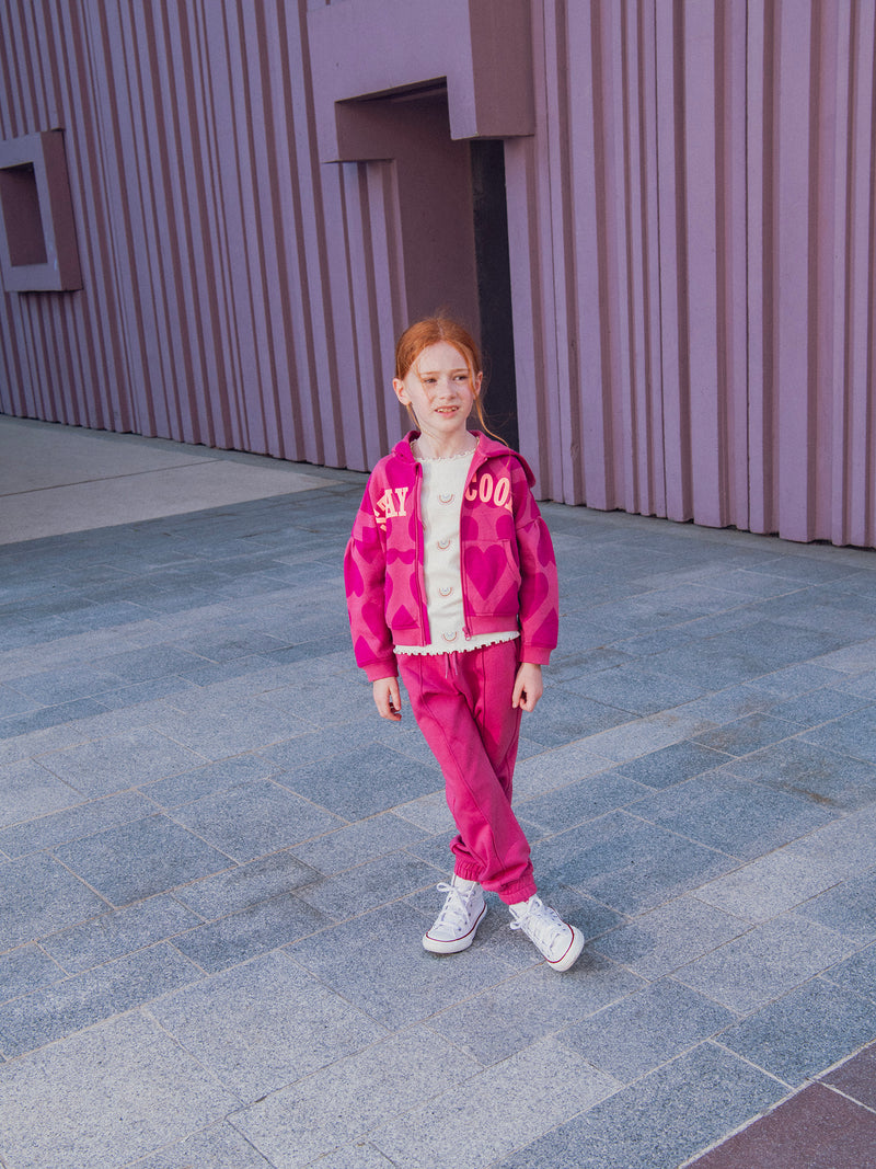 Bas de jogging rose pour fille
