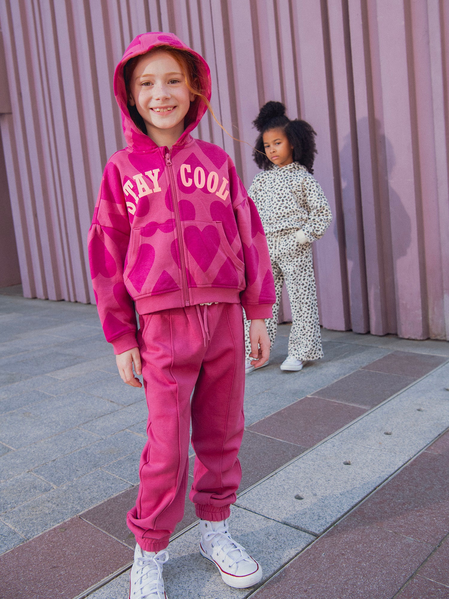 Bas de jogging rose pour fille