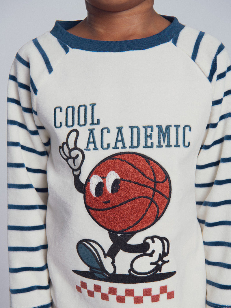 2-teiliges phosphoreszierendes Velours-Pyjama "Cool Academic" für Jungen