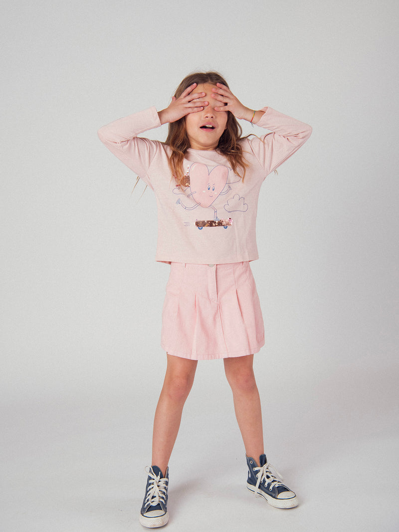 Rosa Shortsrock mit Taschen für Mädchen