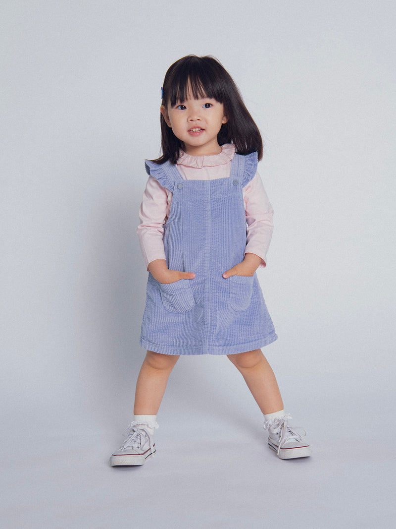 Blau Samt-Kleidchen für Baby-Mädchen