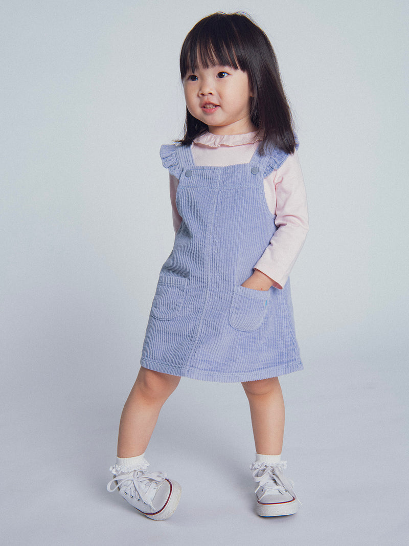 Blau Samt-Kleidchen für Baby-Mädchen