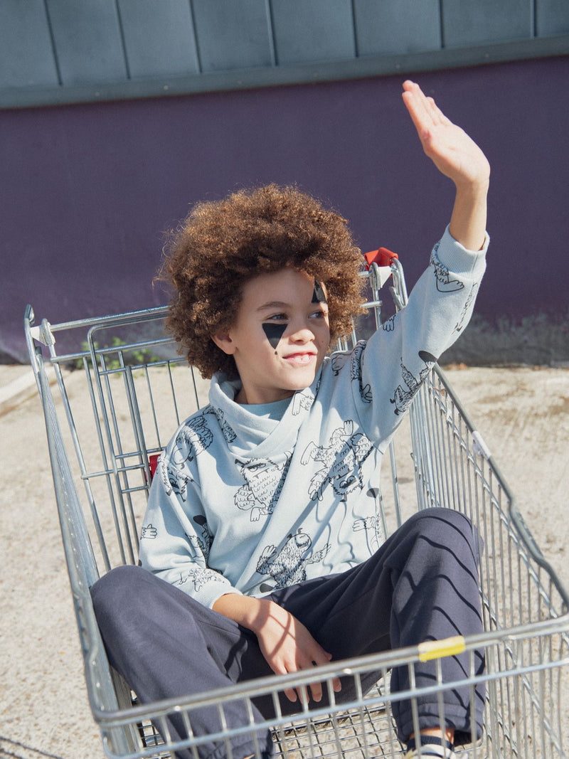 Grüner Sweatshirt mit Yeti-Druck für Jungen