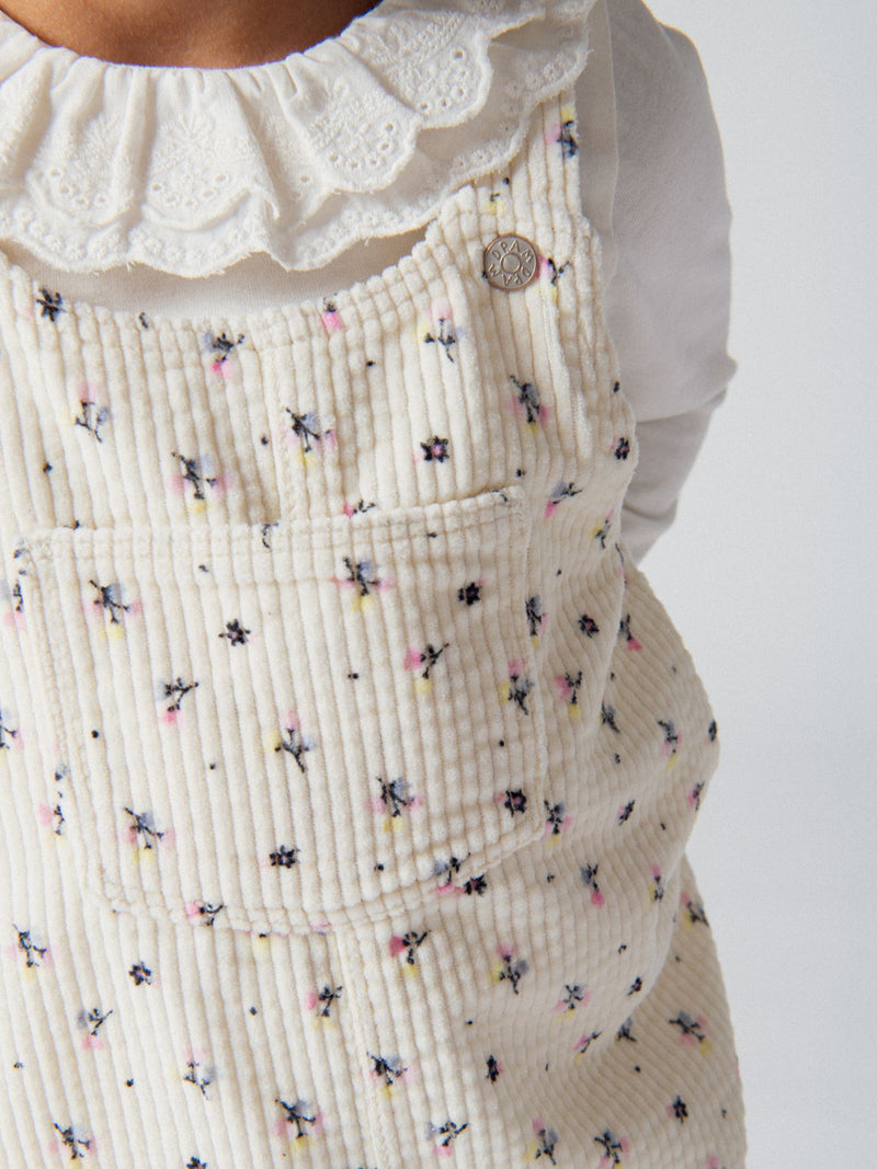 Corduroykleid mit Blumenmuster für Mädchen