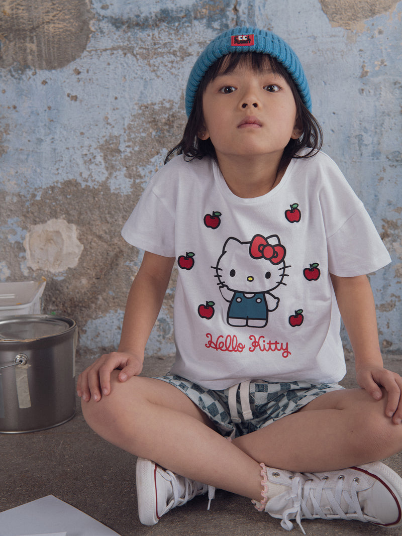Weißes T-Shirt mit Hello Kitty