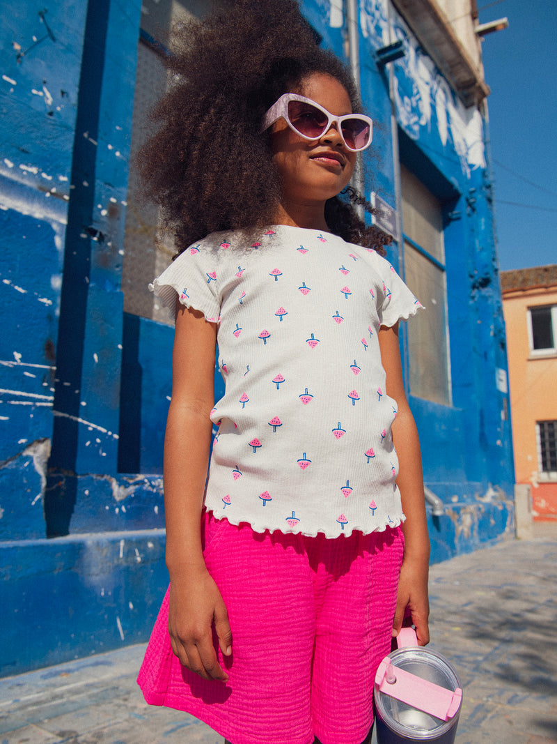 Rosa Shorts mit Taschen für Mädchen