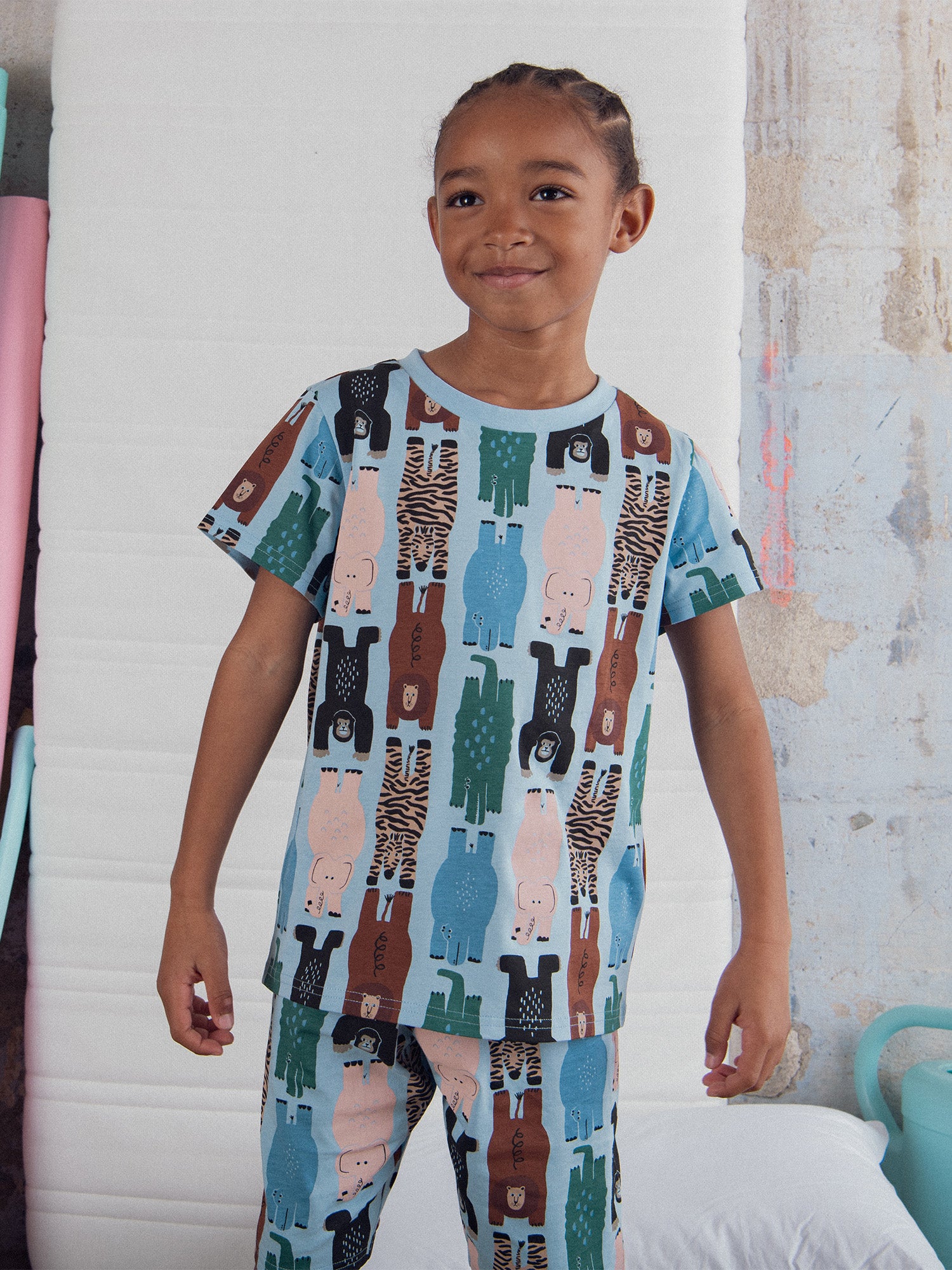 Pyjama court imprimé "Jungle Party" pour enfant garçon